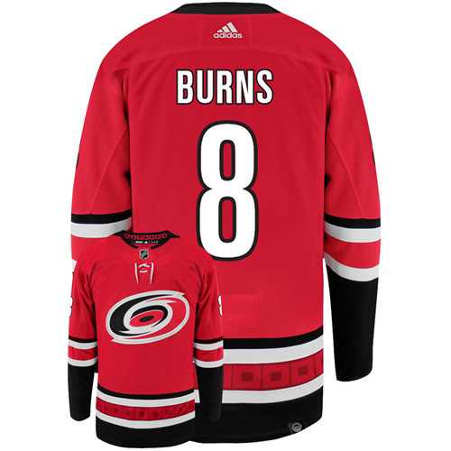 Mens Carolina Hurricanes #8 Brent Burns Red Stitched Jersey Dzhi